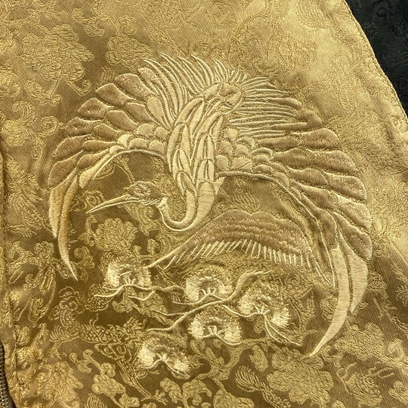 花旅楽団 SCRIPT セール リバーシブルスカジャン L 鳳凰 鶴亀[66] 花旅