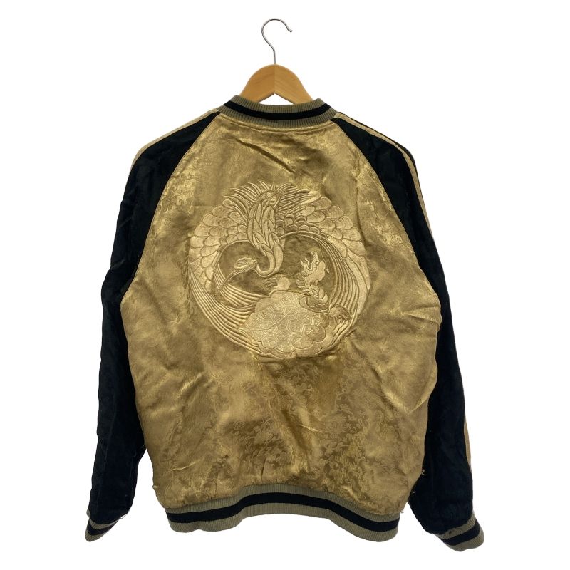 花旅楽団 SCRIPT セール リバーシブルスカジャン L 鳳凰 鶴亀[66] 花旅