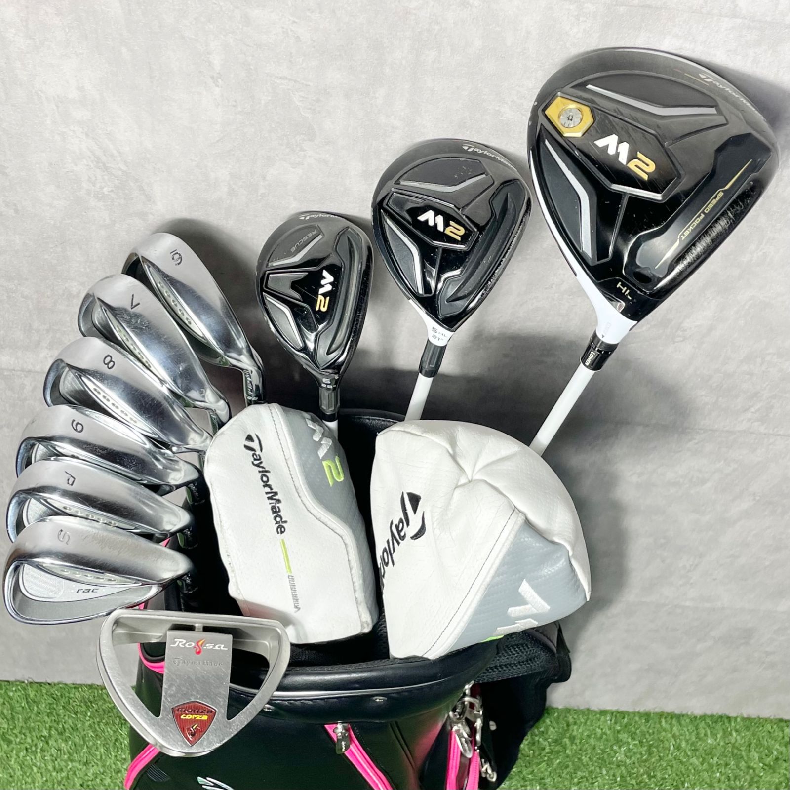 TaylorMade M 2 レディース L ゴルフクラブセット 豪華10本セット 右 テーラーメイド エム2 モデル キャディバッグ
