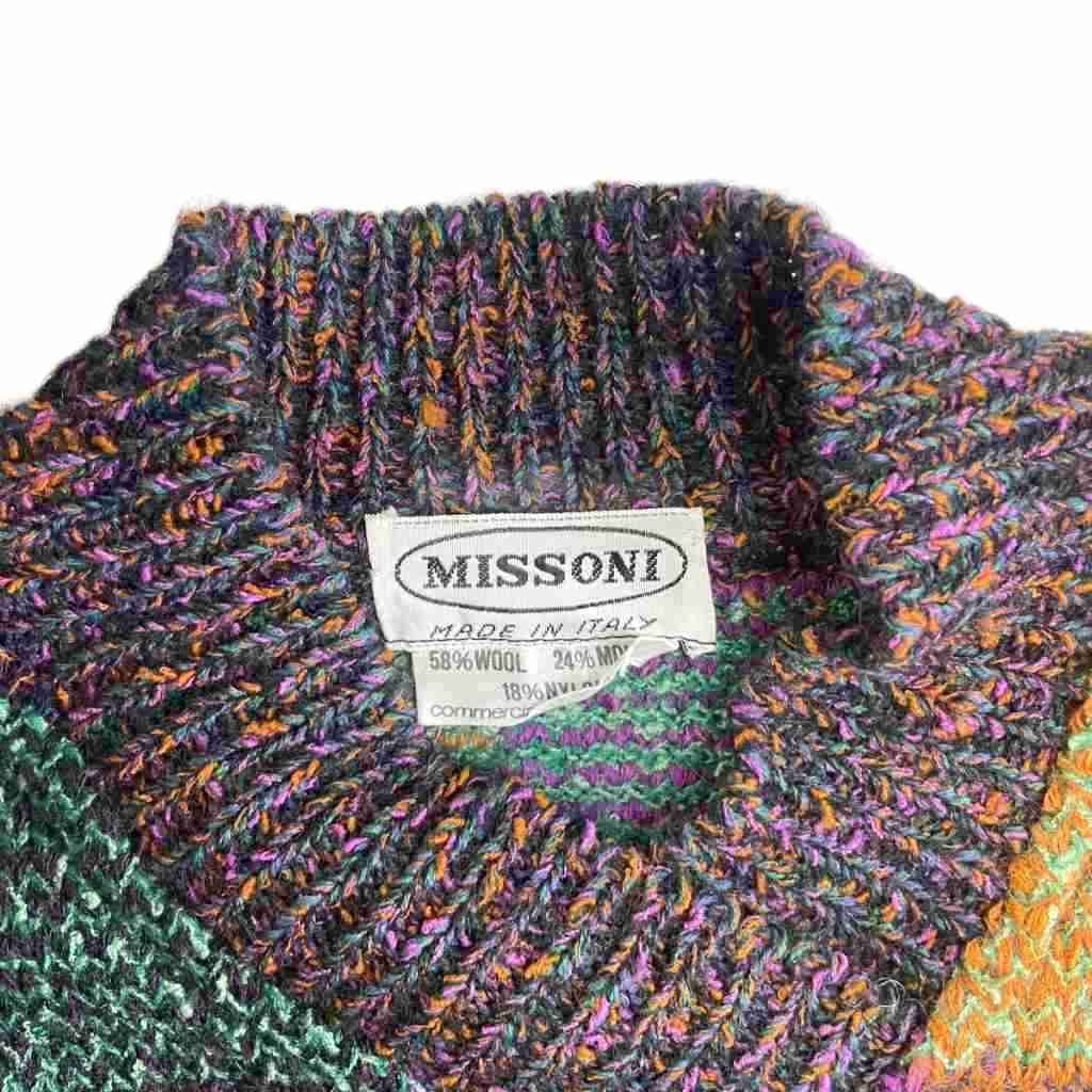 ミッソーニ MISSONI Vネック セーター ニット モヘア混 長袖 S ピンク