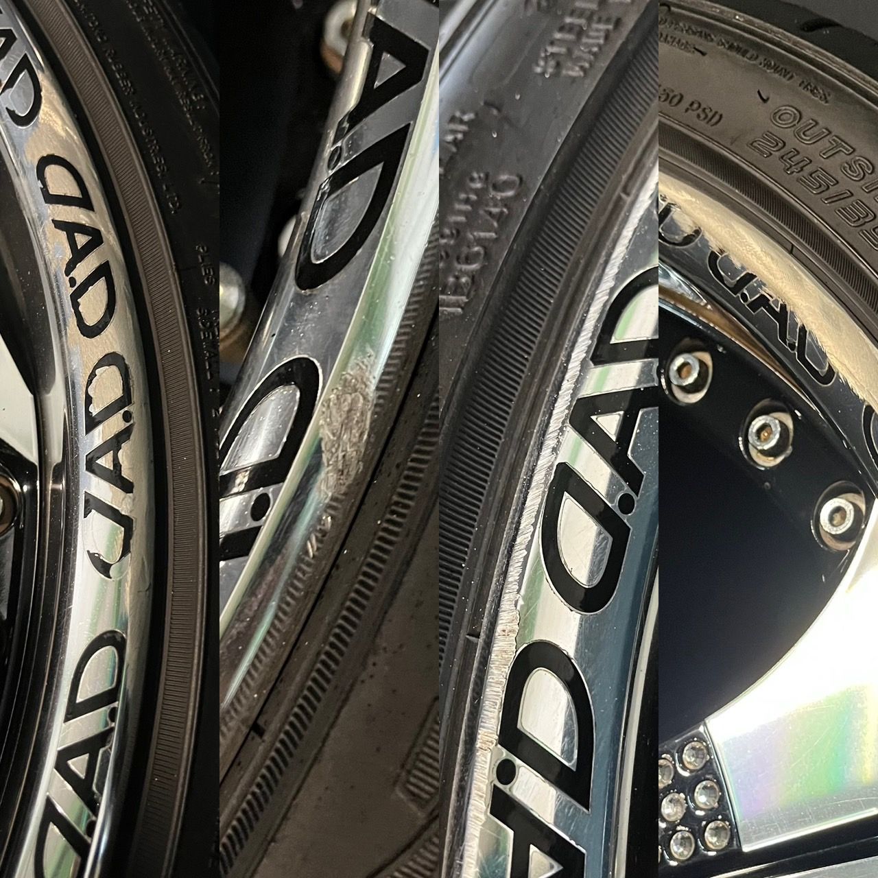  DAD ギャルソン ツェンレイン カイザー 20インチ 8 5 J 38 PCD 114 3 21年製 約8～8 5分山 FALKEN AZENIS 245 35 R 20 4本 h_809 20インチ タイヤ ホイールセット