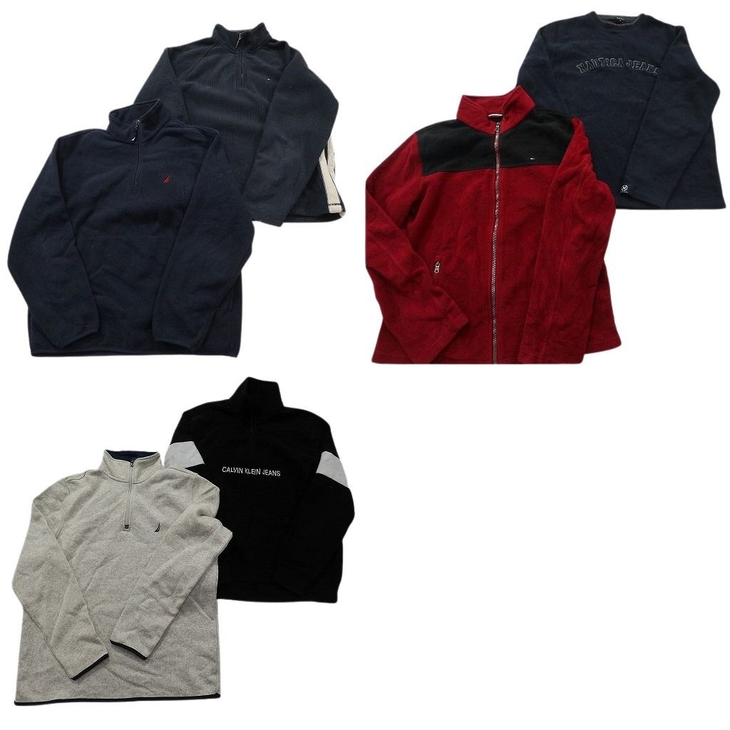 古着卸 まとめ売り ブランドMIX フリース 6枚セット (メンズ M