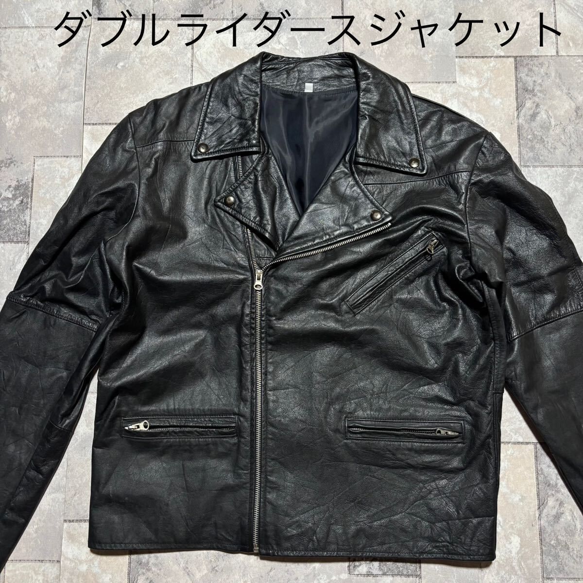 ダブルライダースジャケット レザージャケット ラムレザー 本革 
