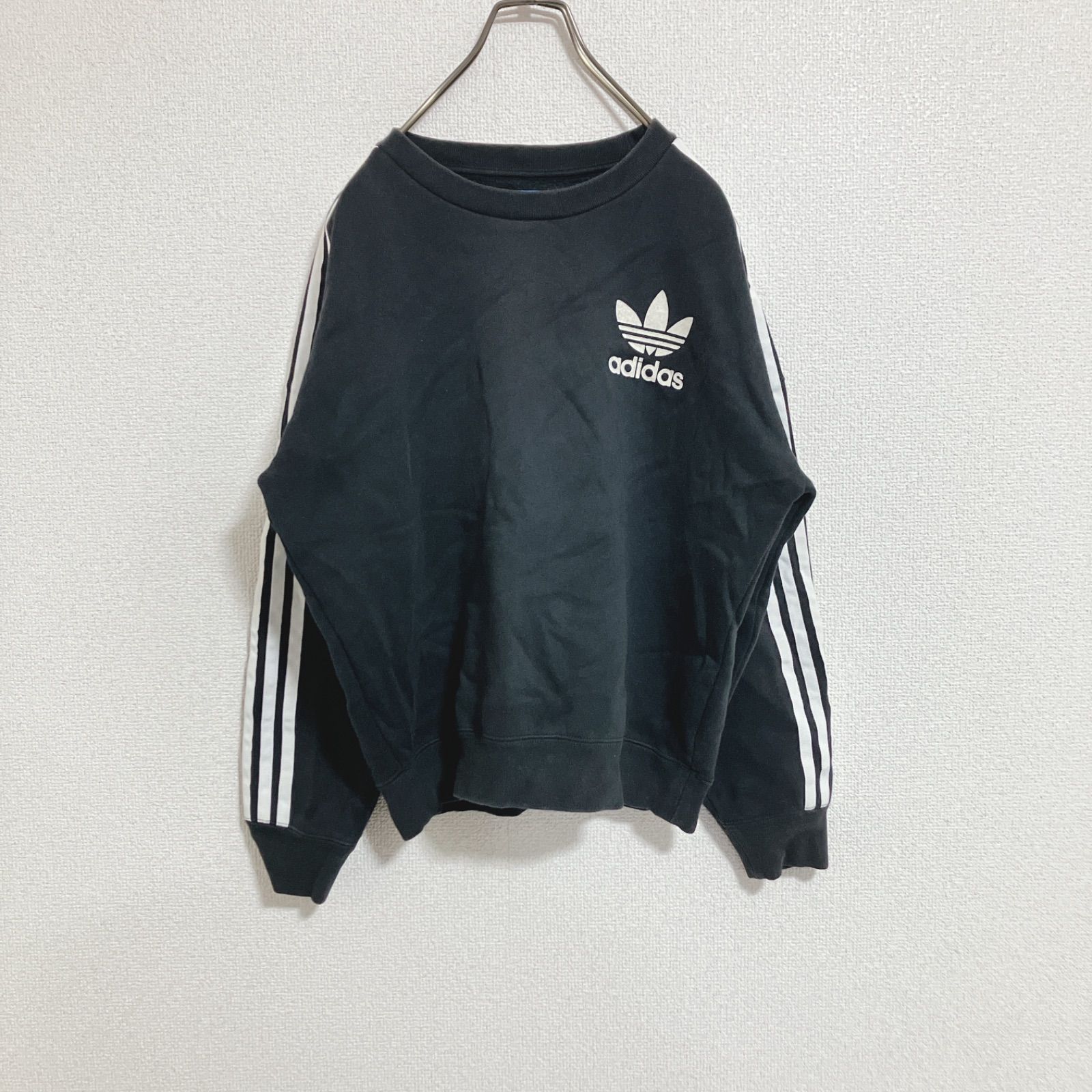 ロゴ】adidas アディダスオリジナルス スウェットトレーナー 黒 