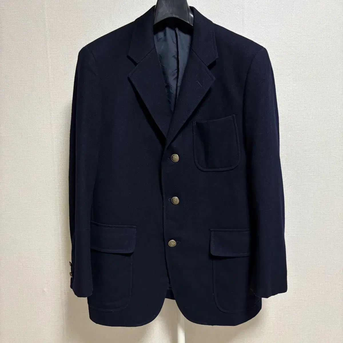 J.PRESS エンティックGOLD ウール ゴールド ブレーザー ジャケット ネイビー M