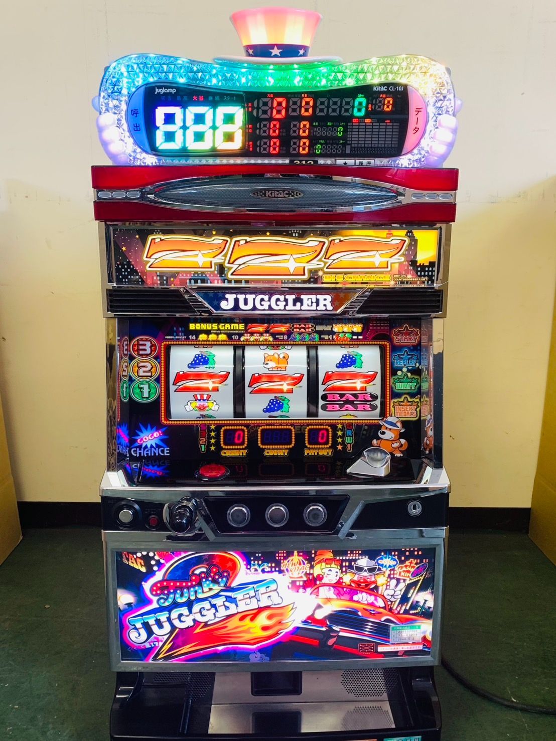 送料無料】Sファンキージャグラー2KT 実機 ジャグランプ＆コイン不要機