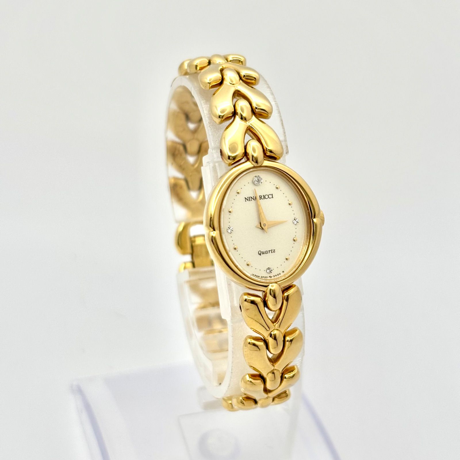 美品/新品電池】NINA RICCI ニナリッチ 1Pダイヤ ゴールド レディース