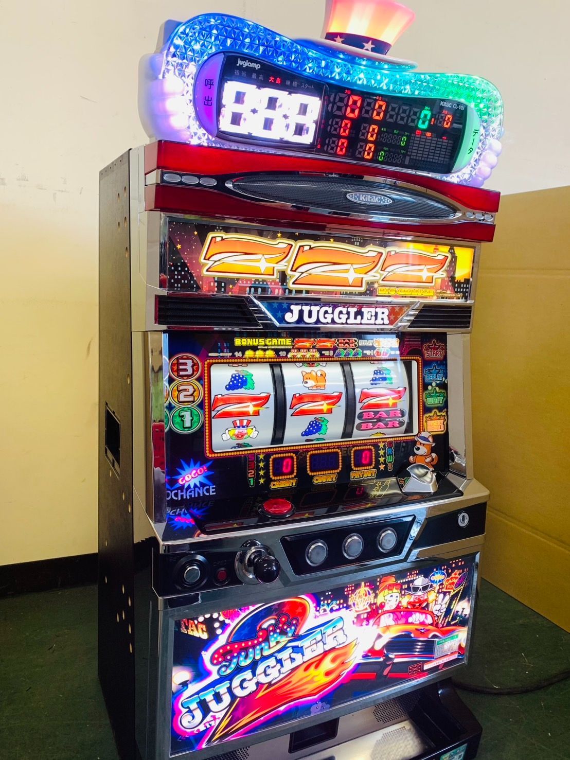 送料無料】Sファンキージャグラー2KT 実機 ジャグランプ＆コイン不要機