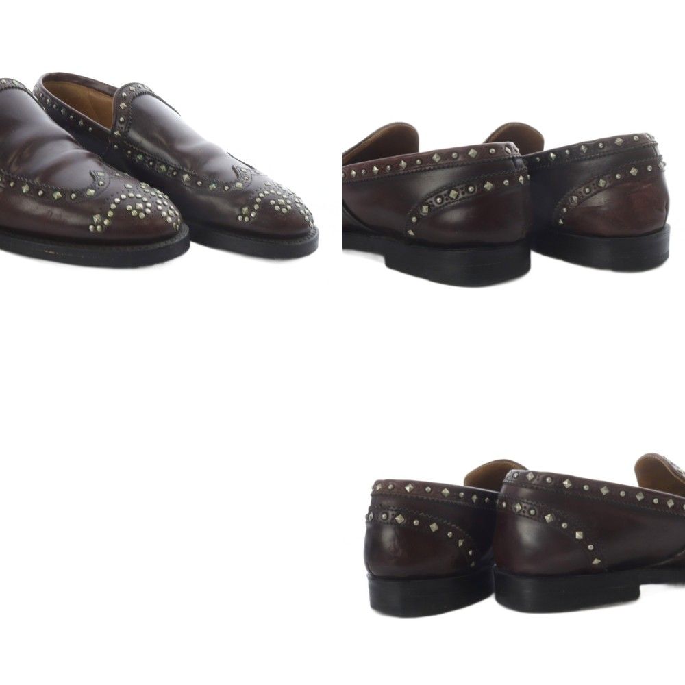  ニードルス ニードルズ Needles studded cordovan shoe slip on ローファー スリッポン レザー 7 ダークブラウン FX 202 YO 21 その他 靴