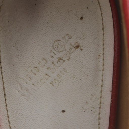  マルタンマルジェラ 22 Martin Margiela メゾンマルジェラ TABI パンプス チャンキーヒール レザー 35 レッド YO 15 ハイヒール パンプス パンプス