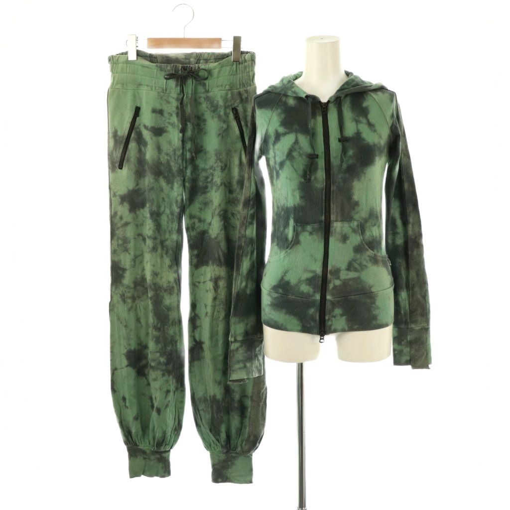 ルグランブルー L.G.B セットアップ MARBLE BOXER マーブル柄 ジップフーディー パンツ 0 ライトグリーン ダークグレー DO OS