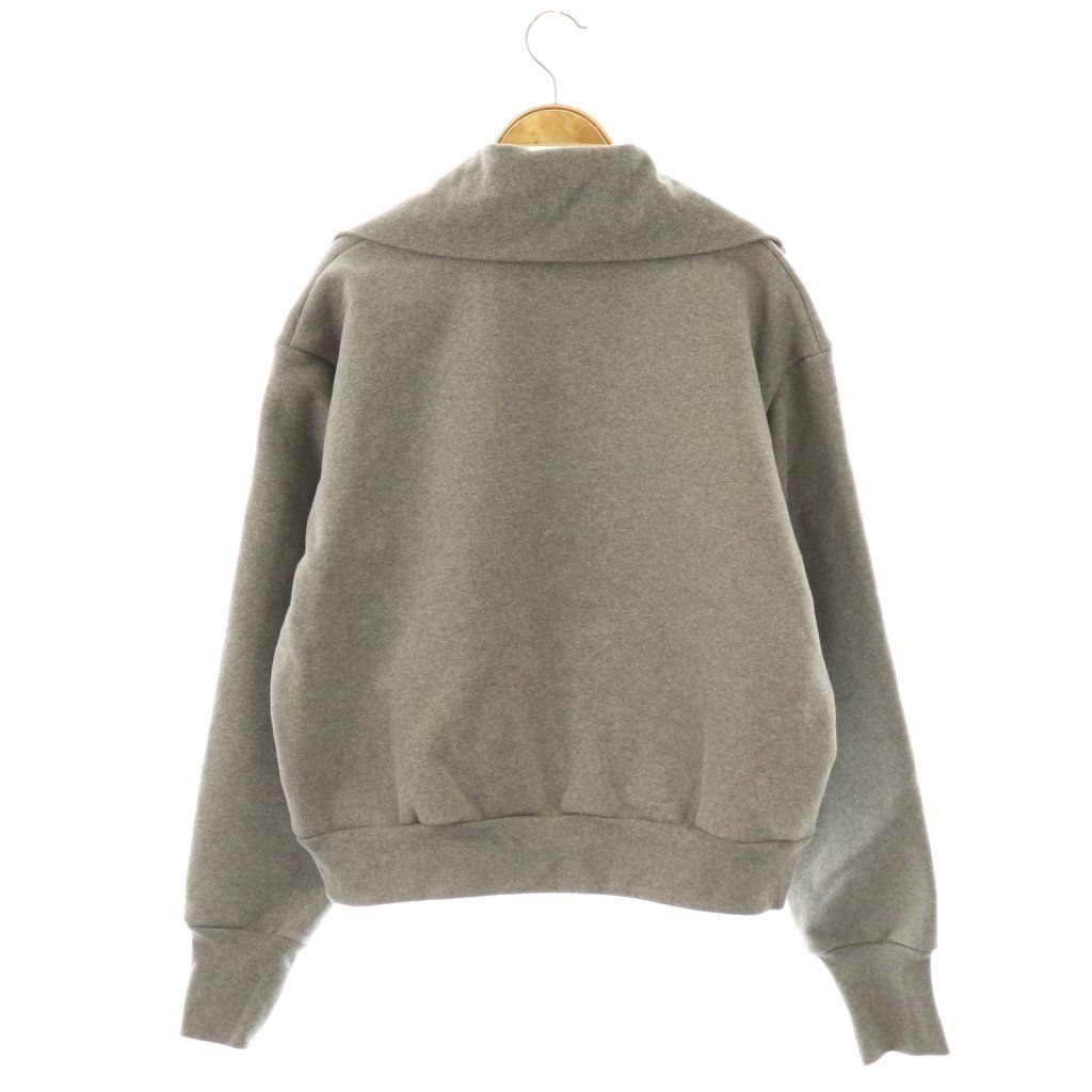 ジュンミカミ JUN MIKAMI 25年 コットンハーフジップスウェットプルオーバー 長袖 グレー DO OS