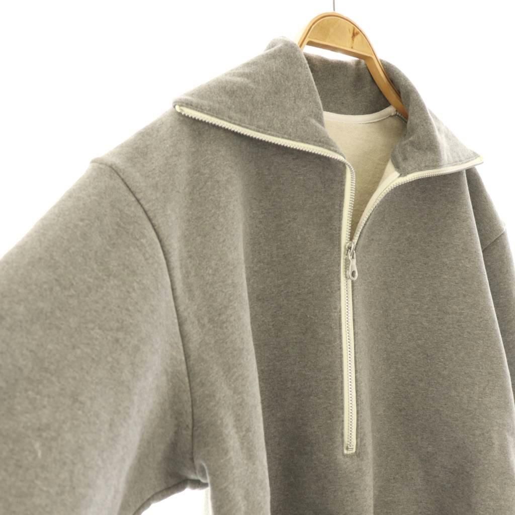 ジュンミカミ　グレー ハーフジップ ジュンミカミ JUN MIKAMI 25年 コットンハーフジップスウェットプル