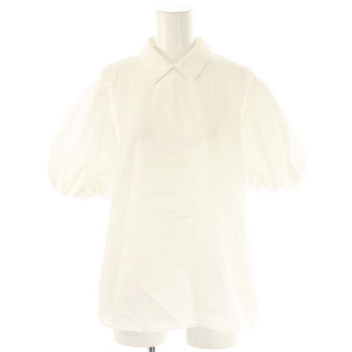 ヨーコチャン YOKO CHAN ボリュームスリーブ半袖ブラウス 36 ホワイト