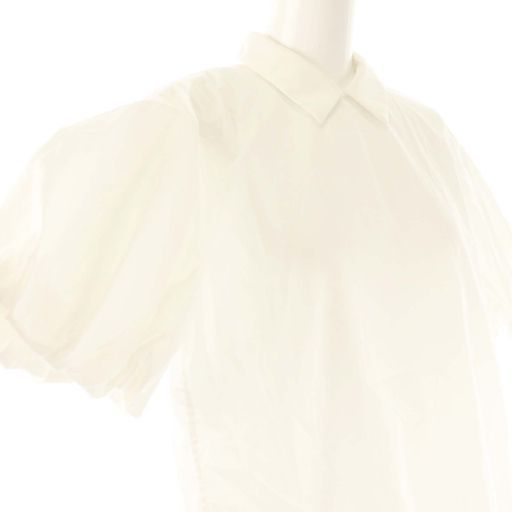 ヨーコチャン YOKO CHAN ボリュームスリーブ半袖ブラウス 36 ホワイト