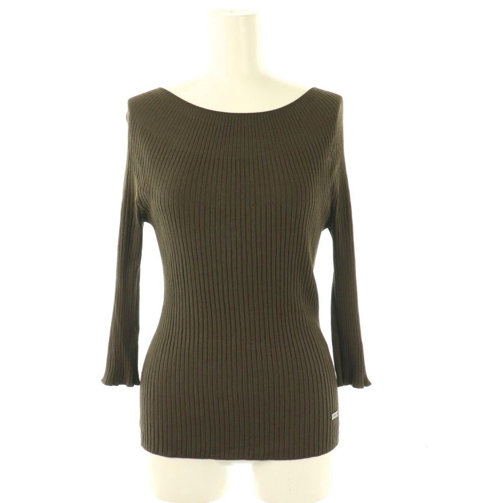 フォクシー FOXEY Knit Top Moon Light リブニット カットソー 38