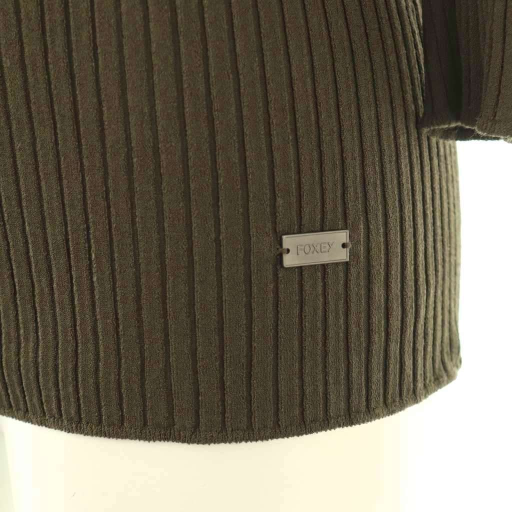 フォクシー FOXEY Knit Top Moon Light リブニット カットソー 38