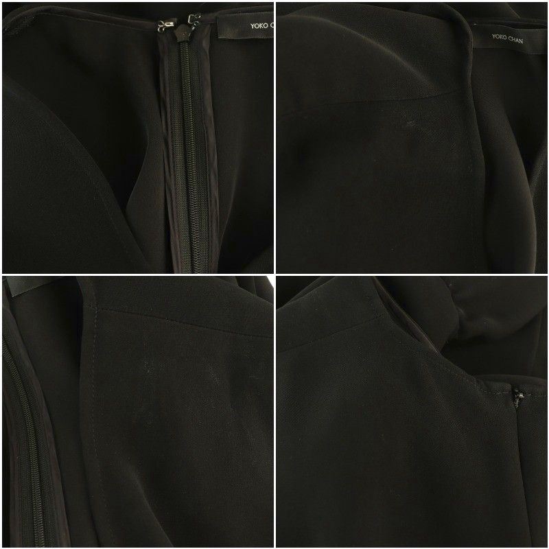 ヨーコチャン YOKO CHAN バックティアードワンピース 36 ブラック /DO