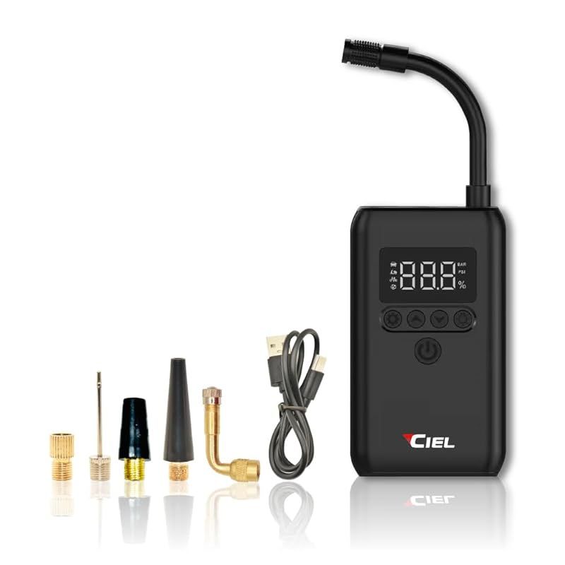 シエル CIEL コードレス コンパクト電動エアポンプ IO 8 バイク 空気入れ Type C充電 4000 mAh 吐出し空気量11 L min CL 0