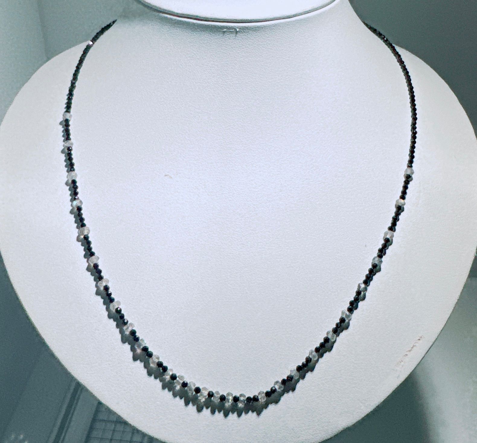 ワイヤーハックマナイトペンダントブラックスピネルネックレスNO25