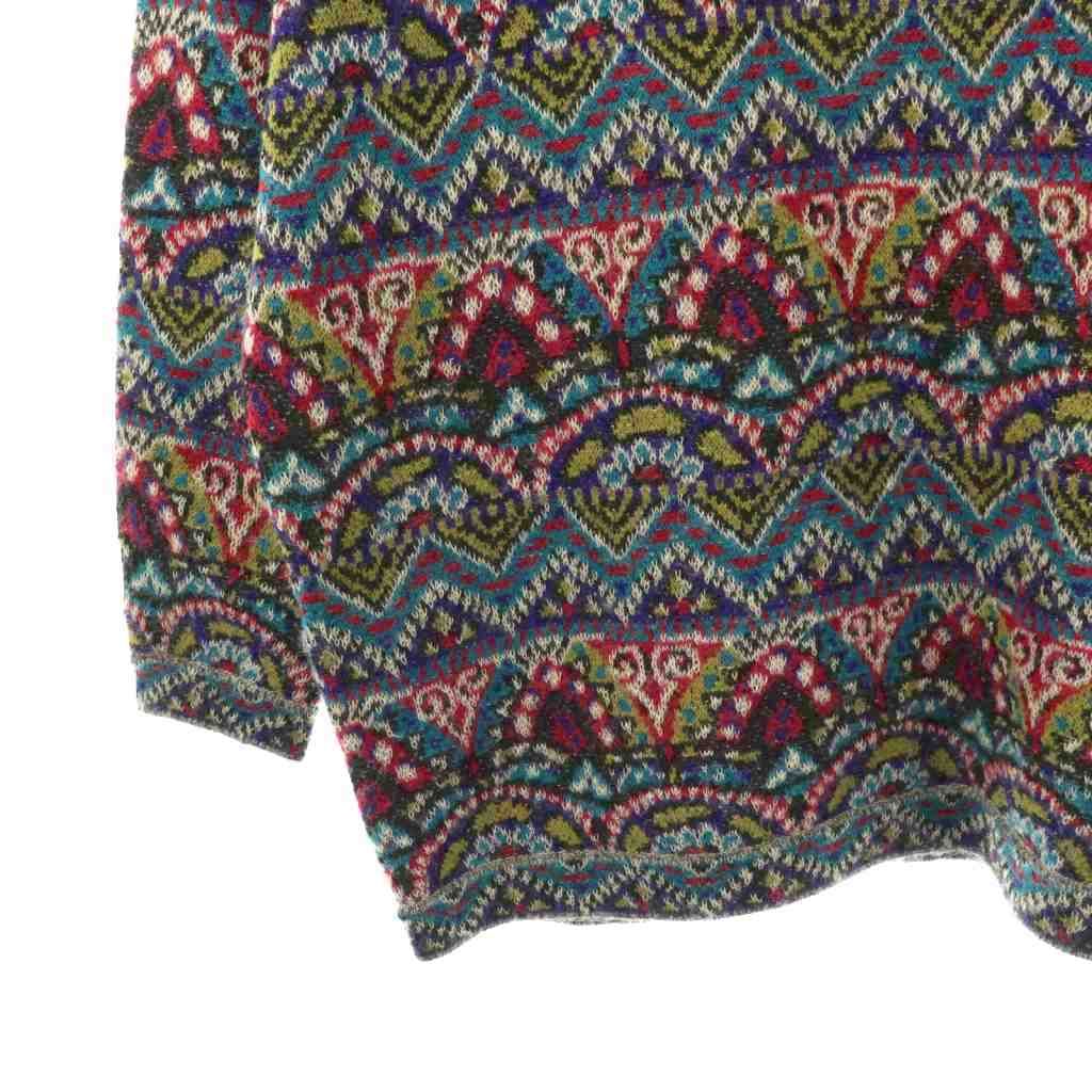 ミッソーニ MISSONI ニット セーター 長袖 総柄 ウール モヘヤ混 M