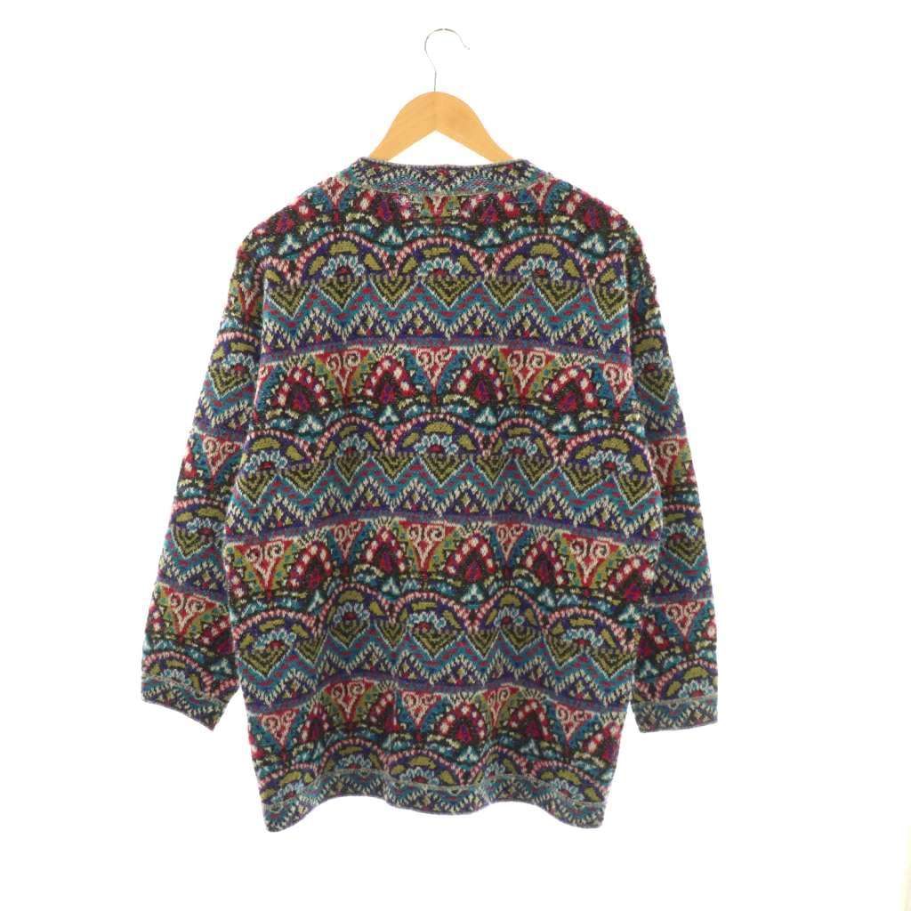 ミッソーニ MISSONI ニット セーター 長袖 総柄 ウール モヘヤ混 M