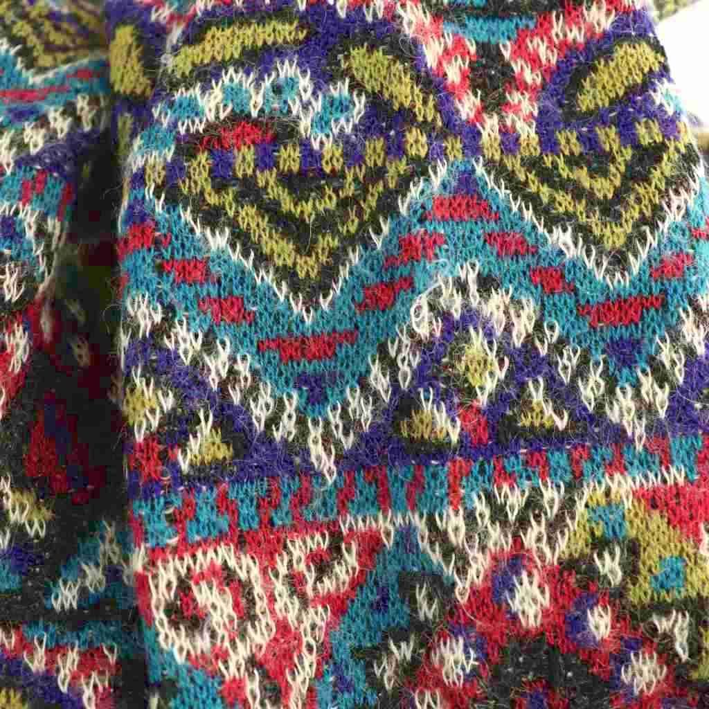 ミッソーニ MISSONI ニット セーター 長袖 総柄 ウール モヘヤ混 M