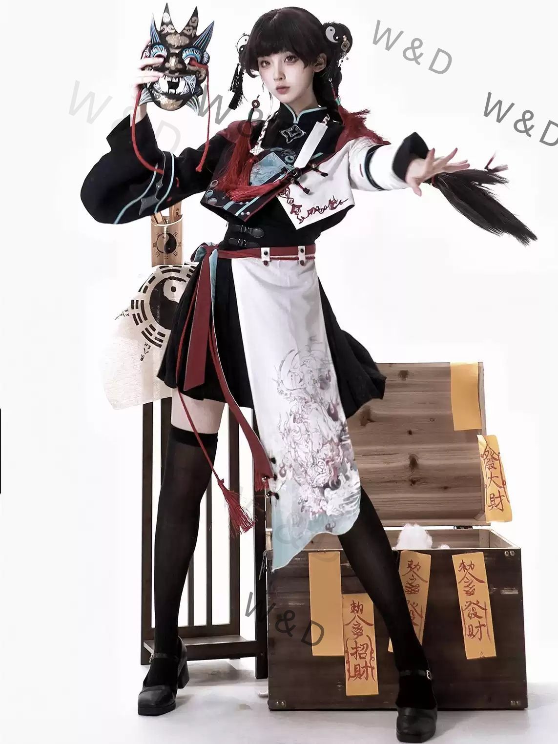 与妖行 オリジナル 改良漢服 国風 漢元素 半袖 上衣 ハーフスカート セット 新中式 春夏 日常 涼感 おしゃれ 古風の雅を現代の日常に 涼やかで 新中式コーディネート