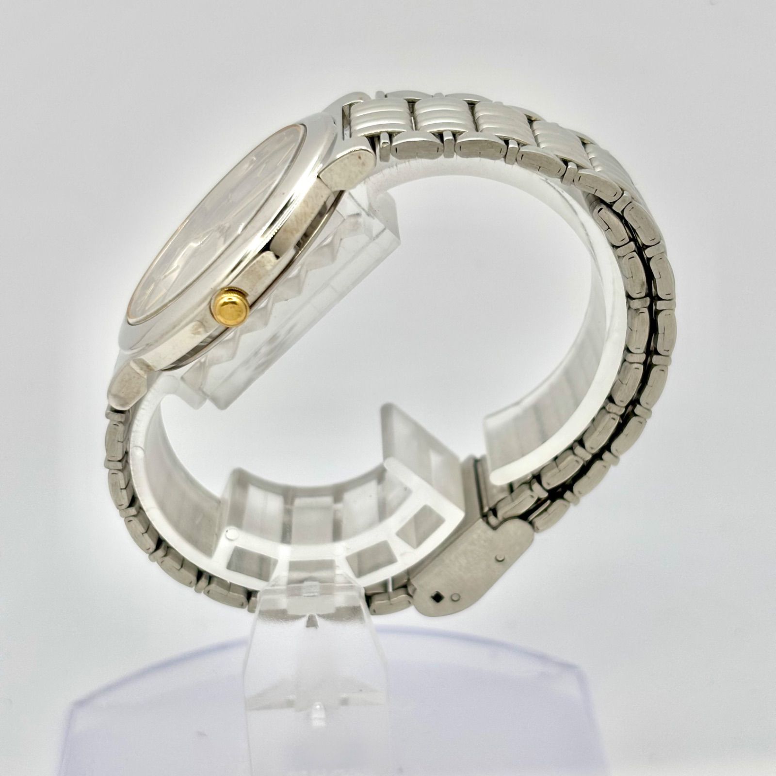 電池 SEIKO セイコー メンズ 腕時計 モノクロ シルバー V 701 1 K 10 228171