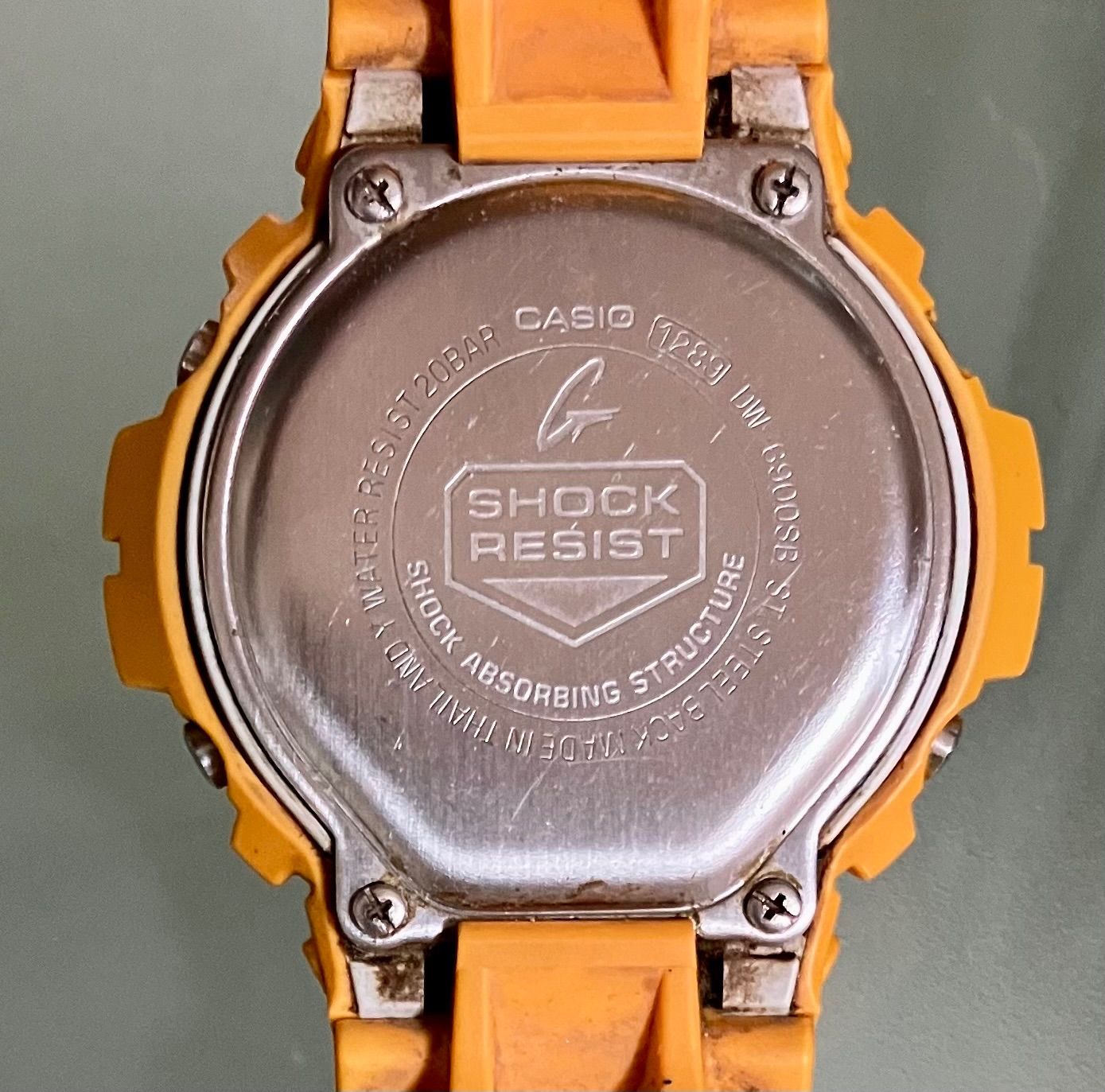 ☆稼働品☆CASIO カシオ/G-SHOCK☆DW-6900SB☆クォーツ☆イエロー