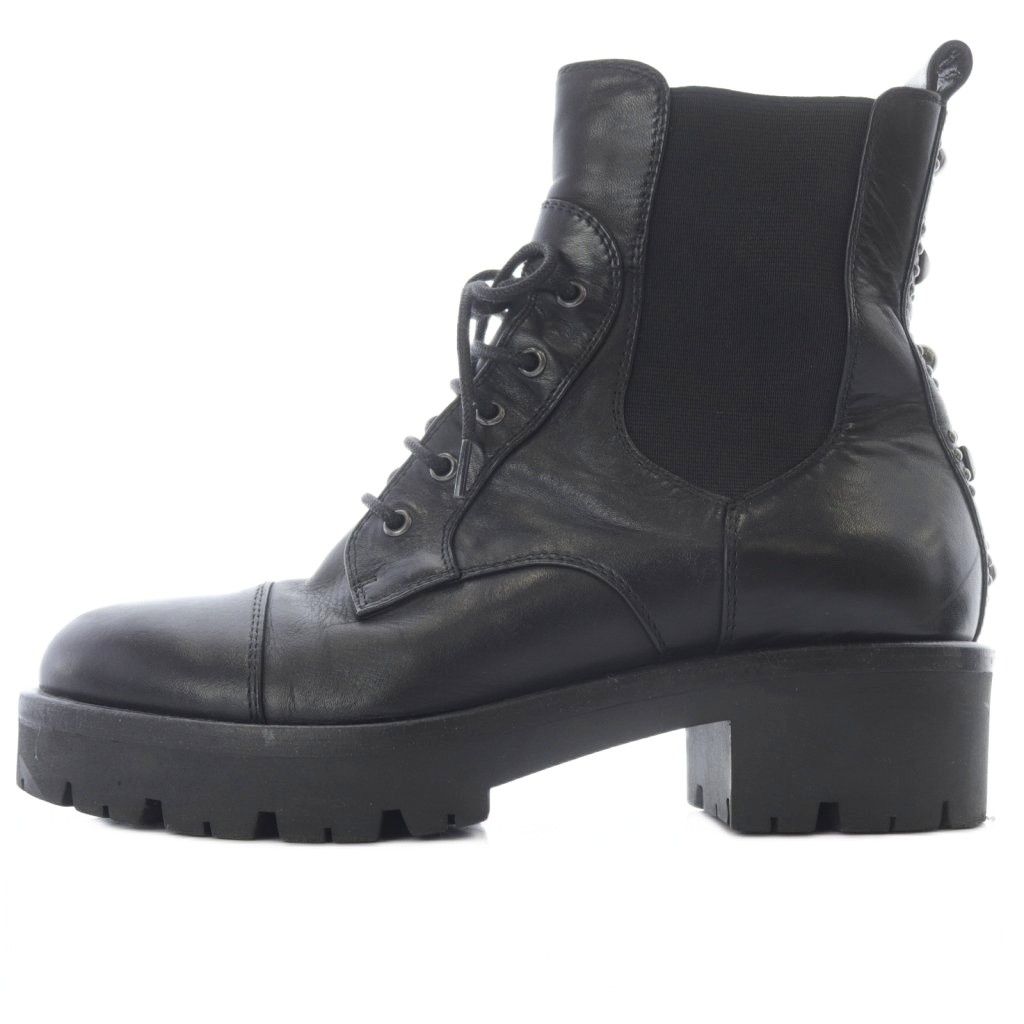 ブルーノプレミ BRUNO PREMI レースアップブーツ レザー ショート 37 黒