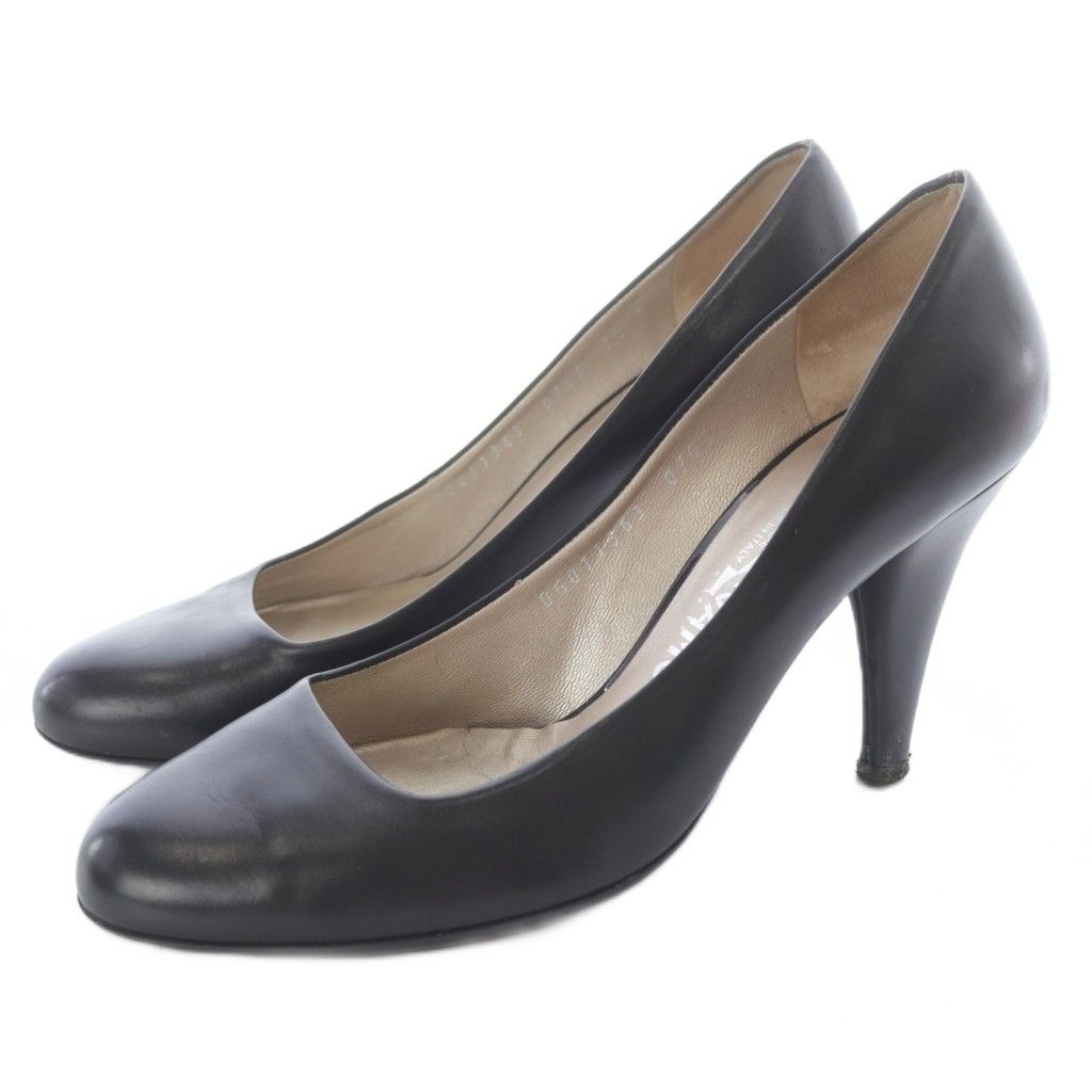 サルヴァトーレフェラガモ Salvatore Ferragamo パンプス ハイヒール レザー 5.5 黒