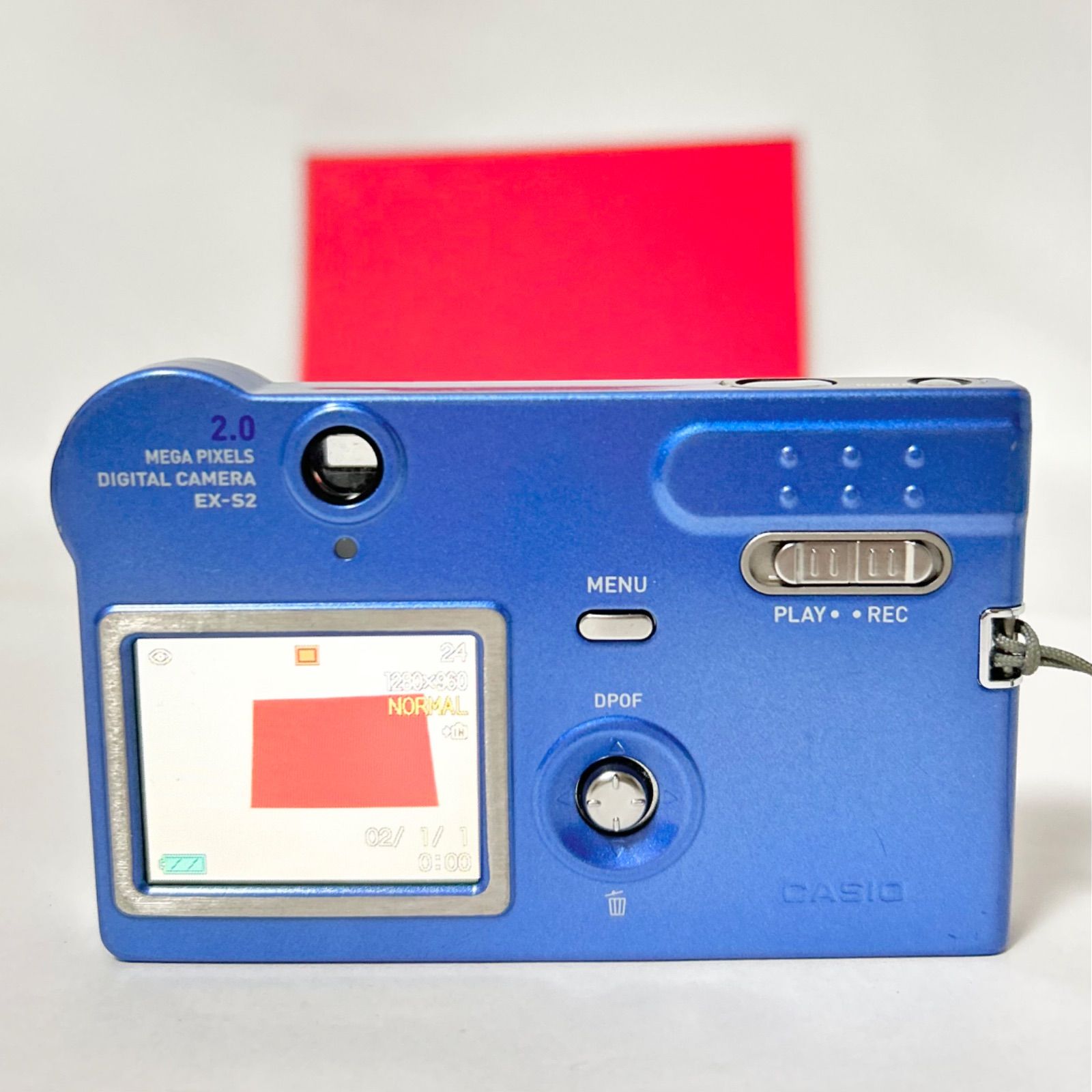 完全動作・良品】カシオ CASIO EXILIM EX-S2 ブルー 付属品有り#333