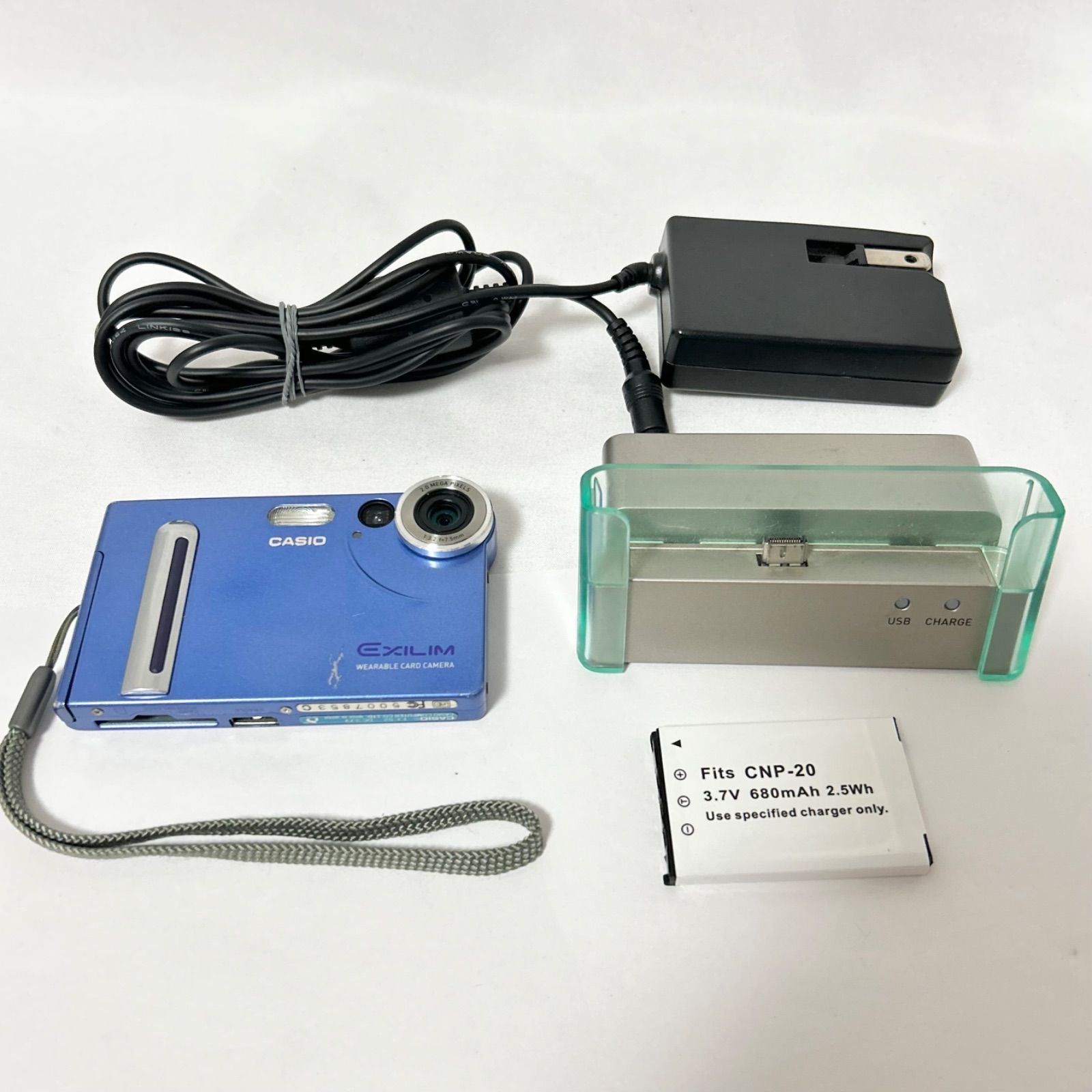 完全動作・良品】カシオ CASIO EXILIM EX-S2 ブルー 付属品有り#333