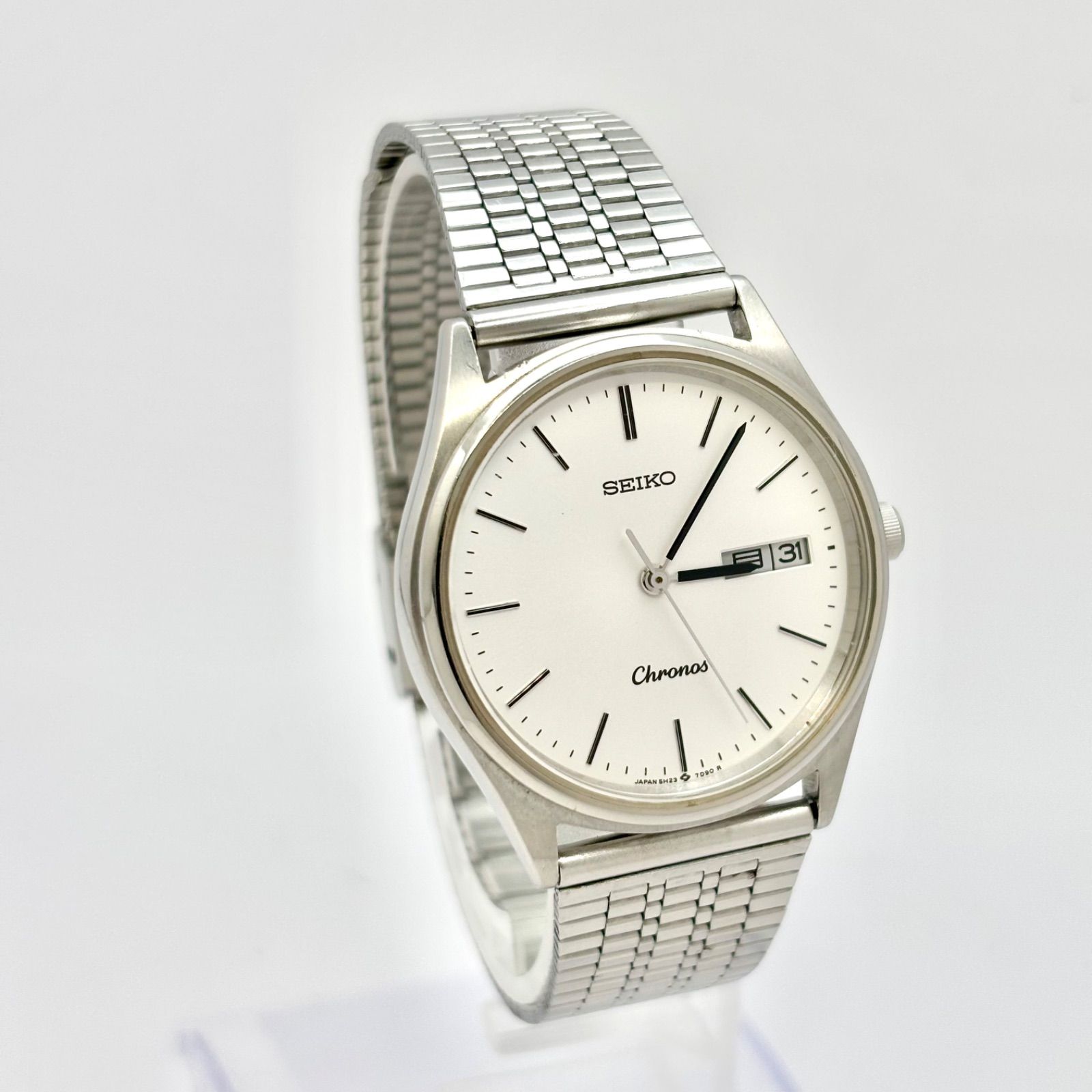 美品/新品電池】SEIKO セイコー Chronos クロノス メンズ 腕時計