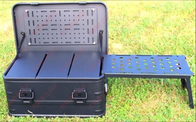 マットブラック スタッキング アルミコンテナボックス カスタムフルセット ３０Ｌ