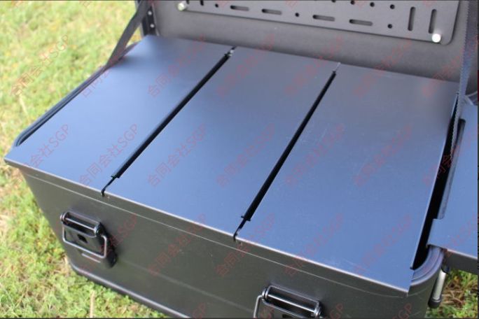 マットブラック スタッキング アルミコンテナボックス カスタムフル