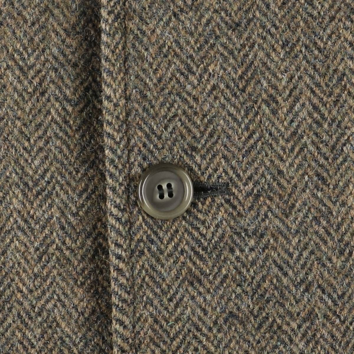 古着 70年代 Harris Tweed ハリスツイード ウールロングコート 