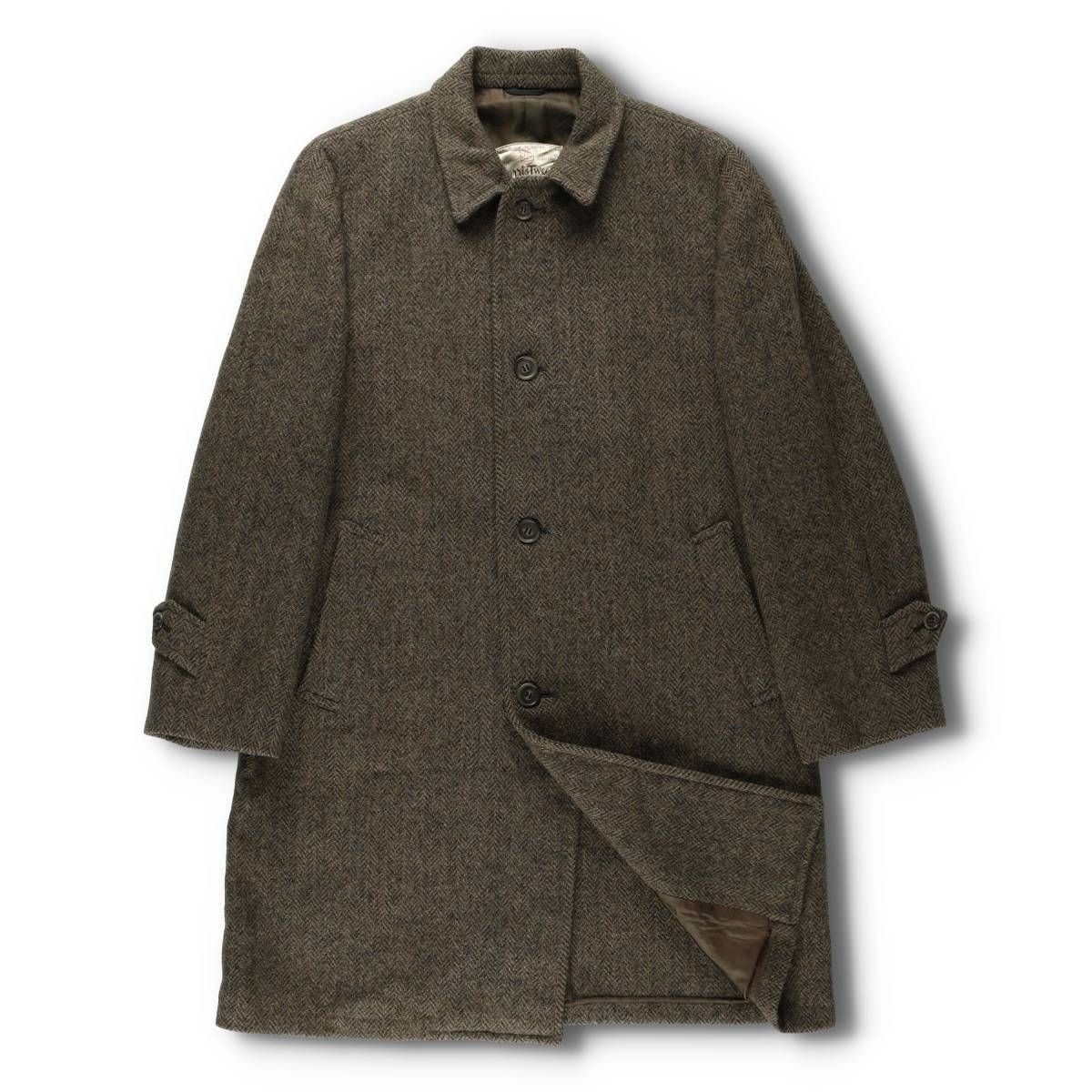 古着 70年代 Harris Tweed ハリスツイード ウールロングコート