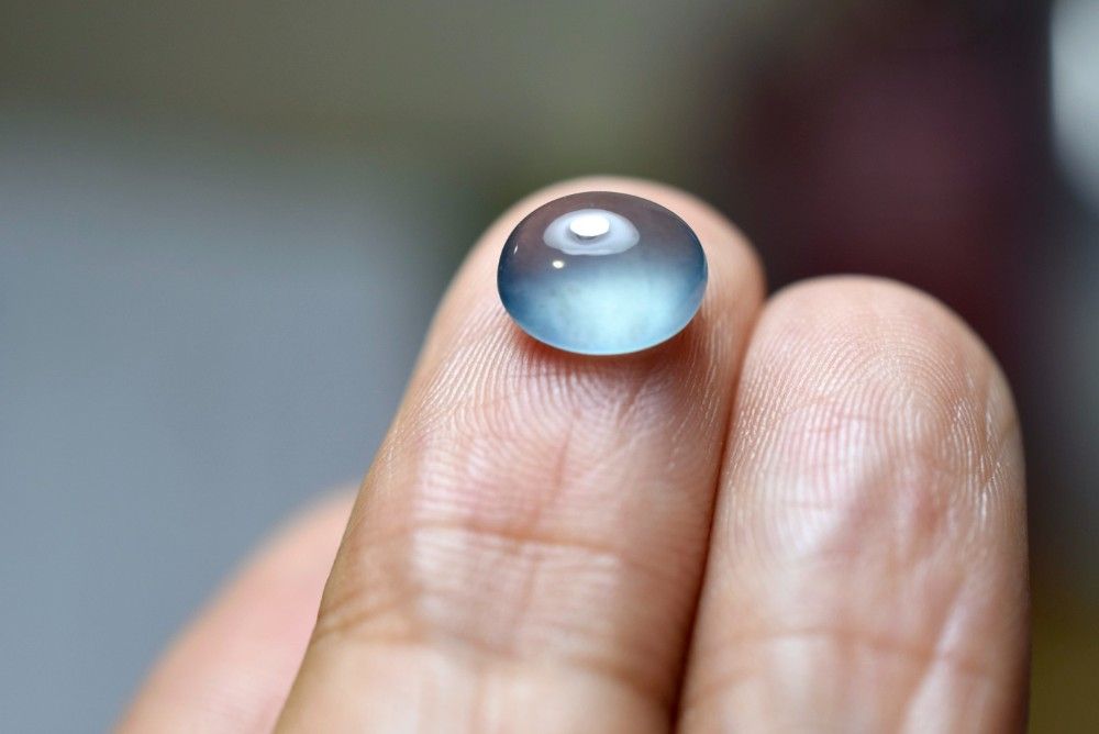 SR 12-76 宝石質 高氷種 青色 グアテマラ産 天然 A貨 本翡翠 ルース 硬玉 ジェダイト