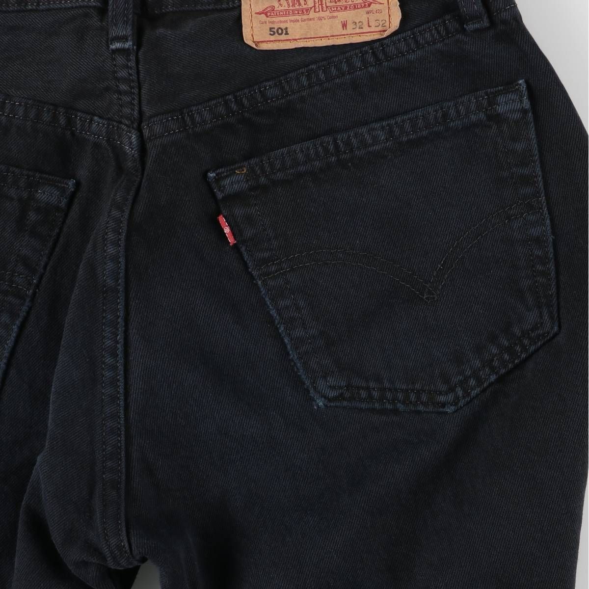 ブラックデニム ストレートデニムパンツ