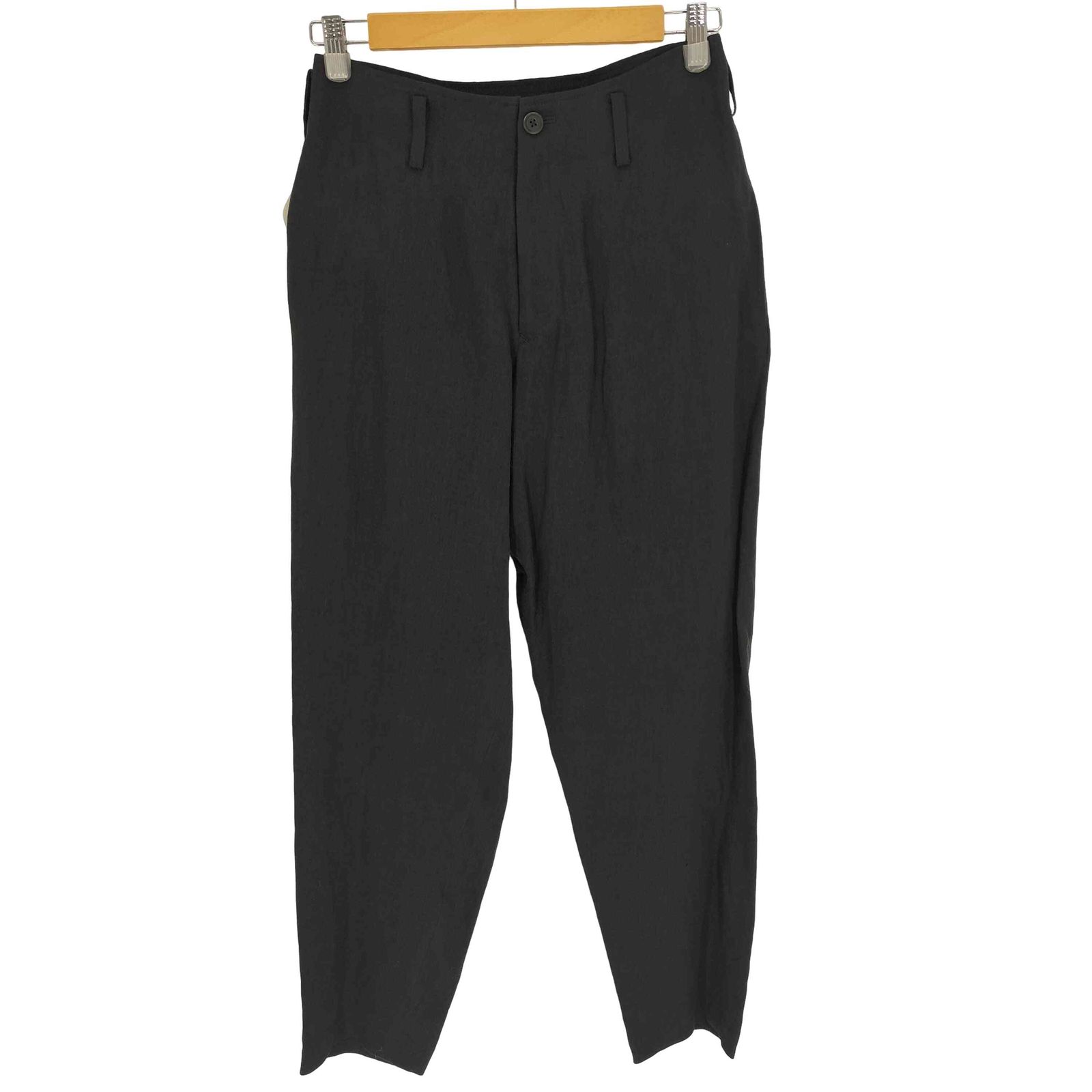 ヨウジヤマモト Yohji Yamamoto 24 SS HIGH TWISTED LOW RISE BASIC PANTS ハイ ツイスト ギャバジン ローライズ ベーシック パンツ レディース JPN 2