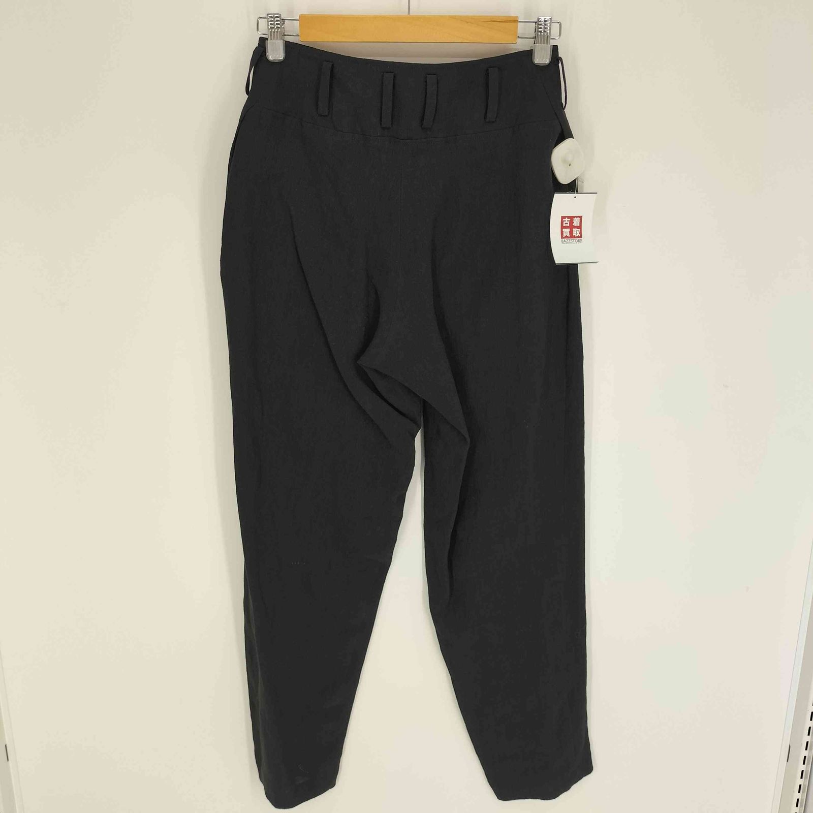 ヨウジヤマモト Yohji Yamamoto 24 SS HIGH TWISTED LOW RISE BASIC PANTS ハイ ツイスト ギャバジン ローライズ ベーシック パンツ レディース JPN 2