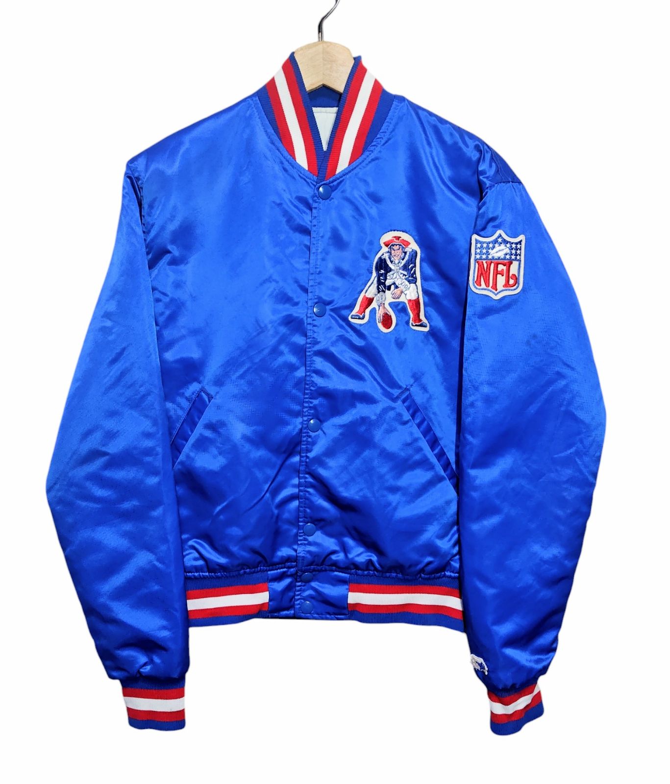 USA製NFLビルズ ビンテージサテンスタジャン 80s USA製 Starter NFL ニューイングランド・ペイトリオッツ ナイロン