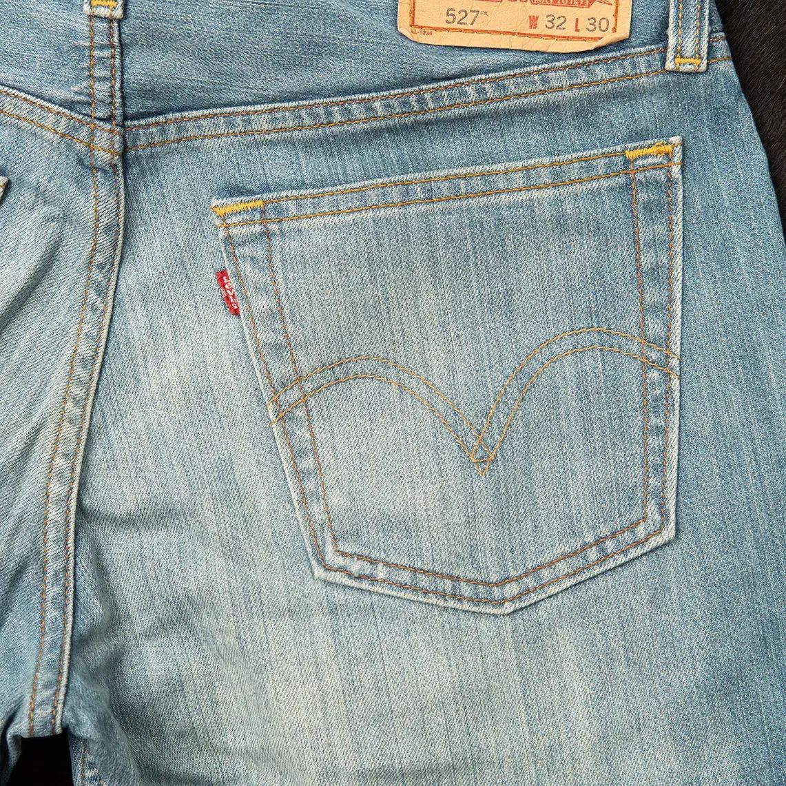 31 00 s リーバイス 527 ブーツカット デニムパンツ MB-1306 ホワイト系 大人向け