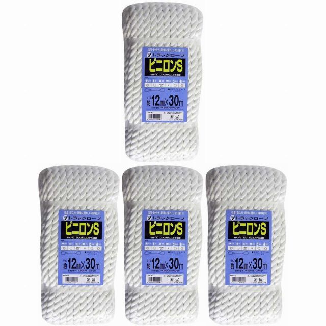 ユタカメイク ロープ ビニロンＳトラックロープ ＯＢ １２ ３０ セット