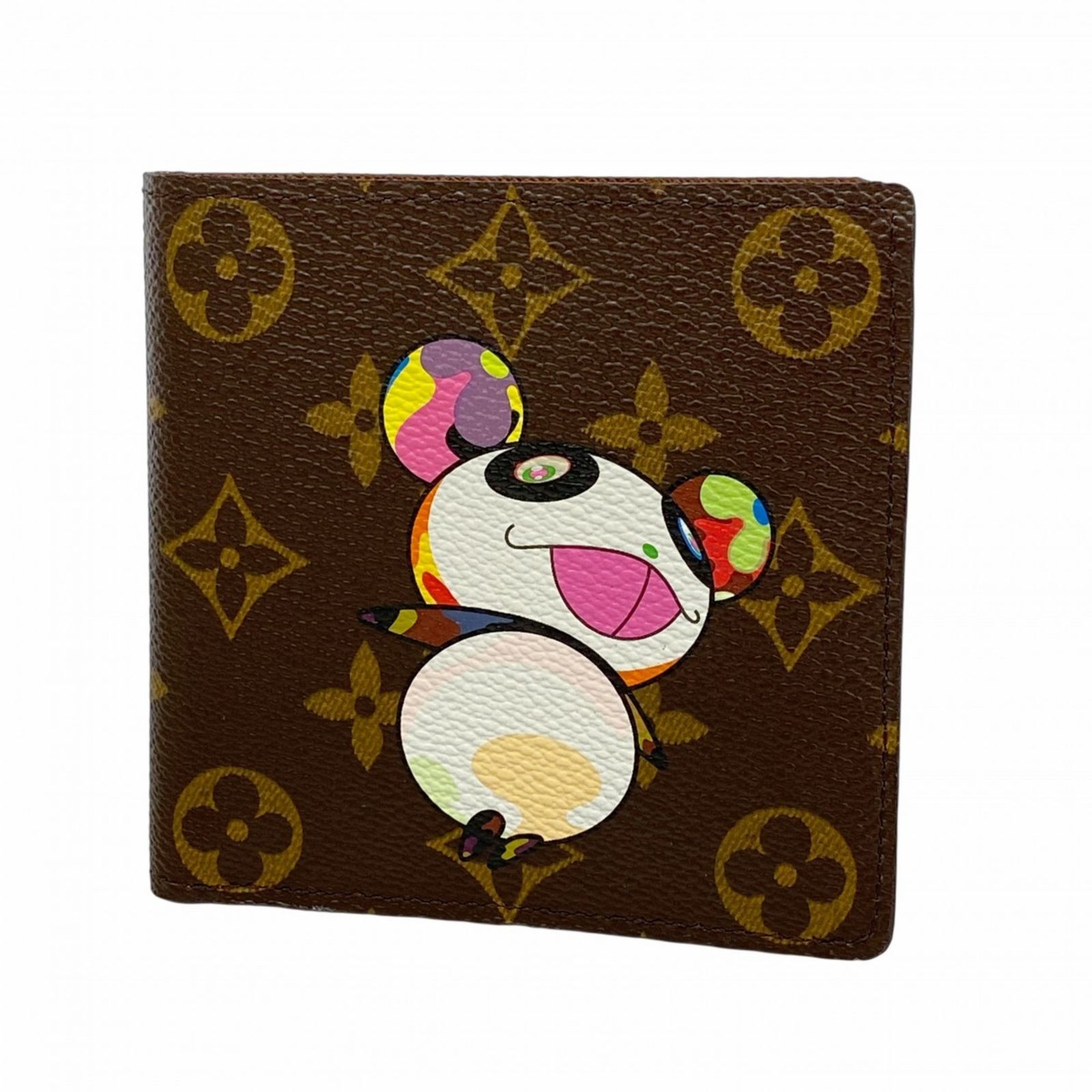  ルイ・ヴィトン(Louis Vuitton) ルイ・ヴィトン 財布 モノグラム・パンダ 村上隆 ポルトビエカルトクレディモネ M61666 ブラウン マルチカラーメンズ 二つ折り財布