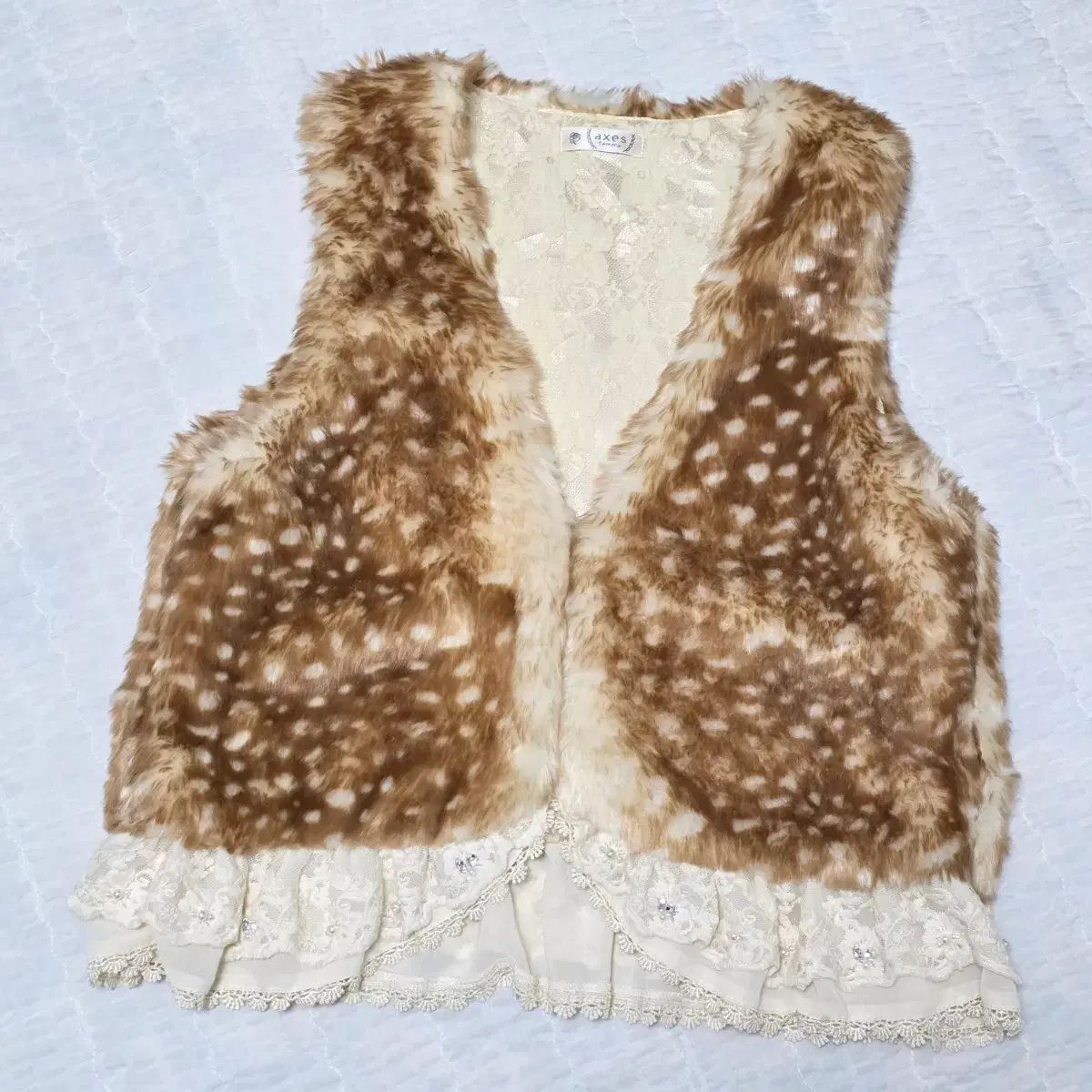 アクシーズファム Bambi 森ガールst レース キュービック ファー ベスト