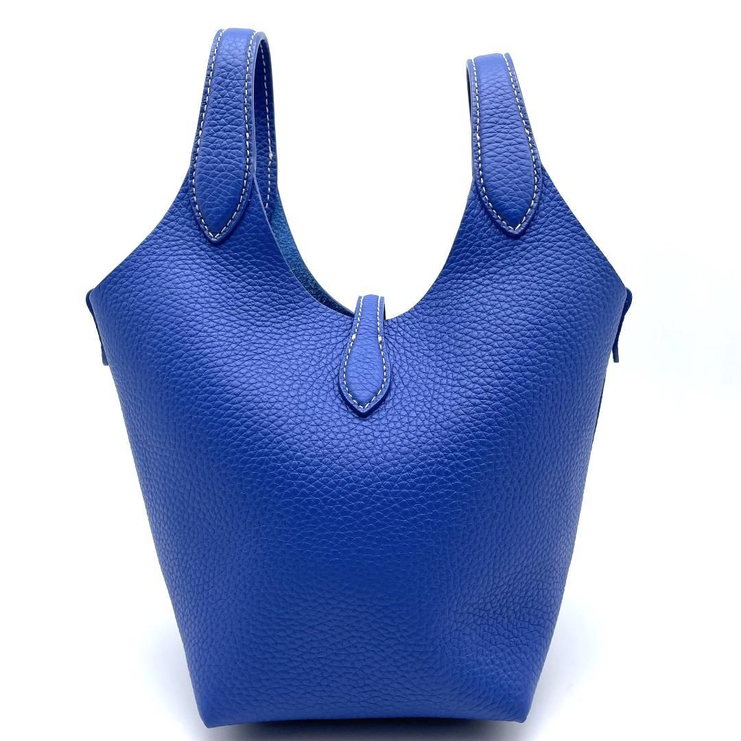 未使用級美品】ポロラルフローレン レザー トートバッグ ブルー 青