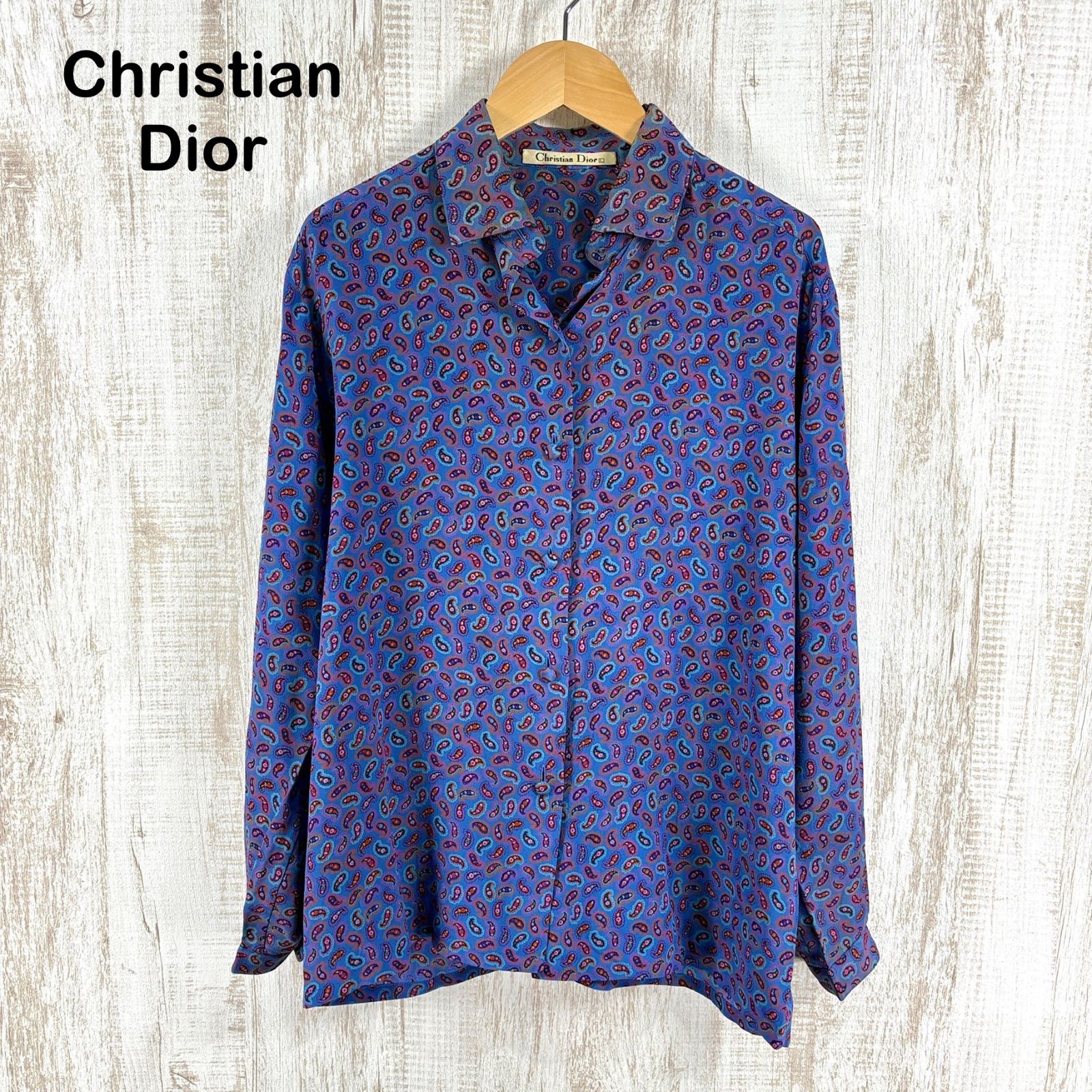 90s Christian Dior ヴィンテージ クリスチャンディオール 絹 シルク